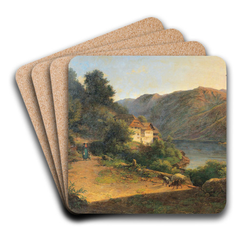 Ansicht aus dem Salzkammergut by Franz Steinfeld Art Drink Coaster set