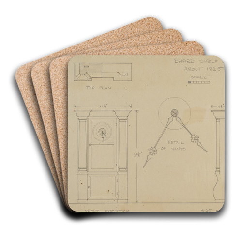 Clock by Lawrence Phillips Art Drink Coaster set