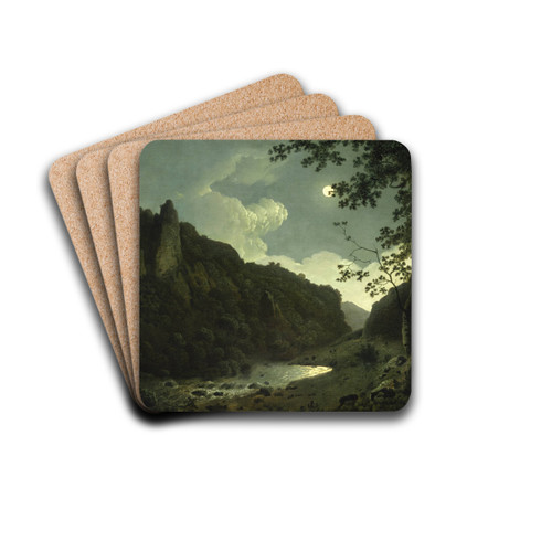 Dovedale by Moonlight by Joseph Wright of Derby Drink Coasters - set of 4