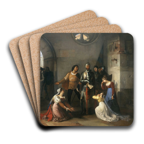 Pietro Rossi by Francesco Hayez Art Drink Coaster set