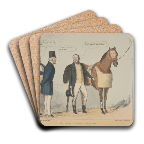 The Derby Favorite, A Little Amiss by John Doyle Art Drink Coaster set