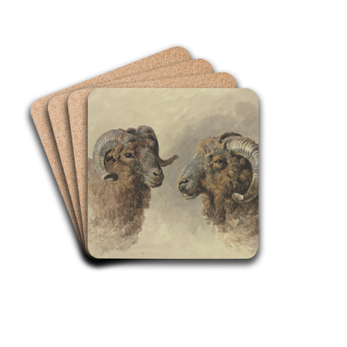 Two sheep by Jacob van Strij Drink Coasters - set of 4