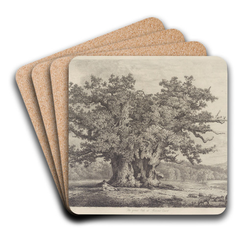 The Moccas-Park Oak by Jacob George Strutt Art Drink Coaster set The Moccas-Park Oak by Jacob George Strutt Art Drink Coaster set