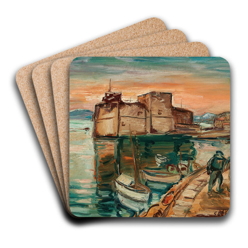 La Cte dAzur by Emile Othon Friesz Art Drink Coaster set La Cte dAzur by Emile Othon Friesz Art Drink Coaster set