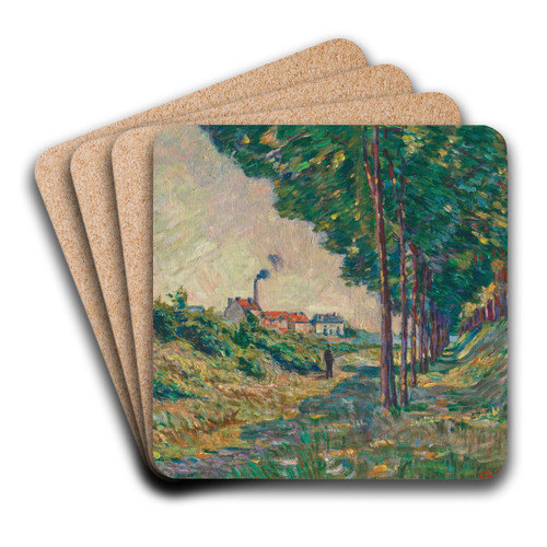 Le chemin de halage  Charenton, Ile de France by Armand Guillaumin Art Drink Coaster set