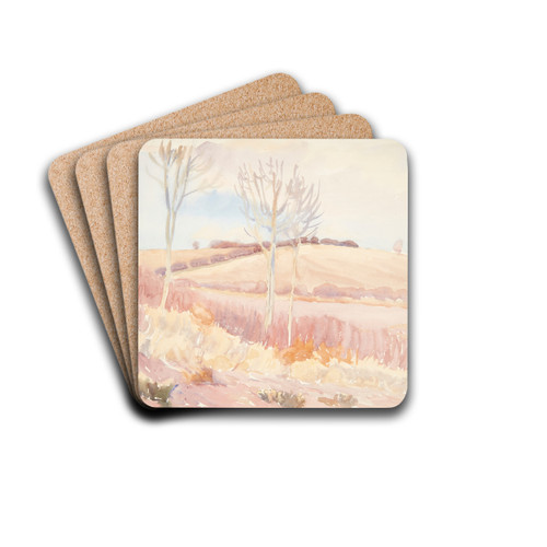 Fynsk landskab Forr by Peter Hansen Drink Coasters - set of 4