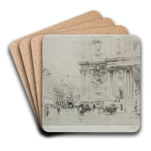 St. Paul's, London by William Walcot Art Drink Coaster set