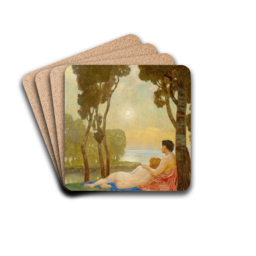 Vollmondnacht by Eduard Kasparides Drink Coasters - set of 4
