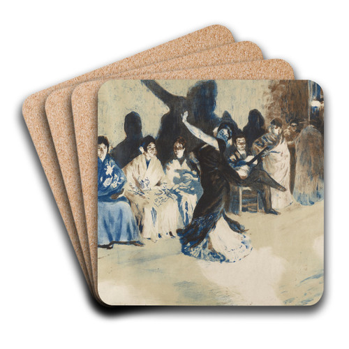 Andalusian Dancers by Alexandre Lunois Art Drink Coaster set Andalusian Dancers by Alexandre Lunois Art Drink Coaster set