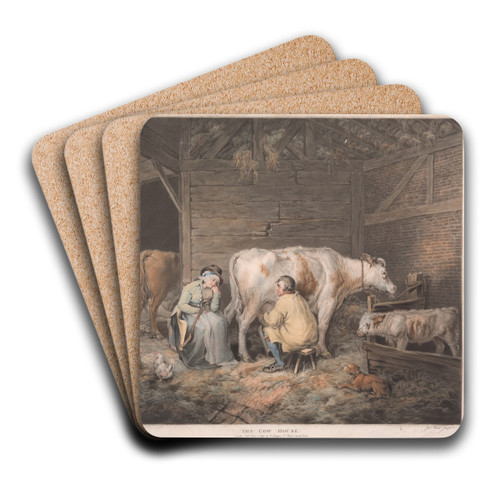 The Cow House by James Ward Art Drink Coaster set The Cow House by James Ward Art Drink Coaster set