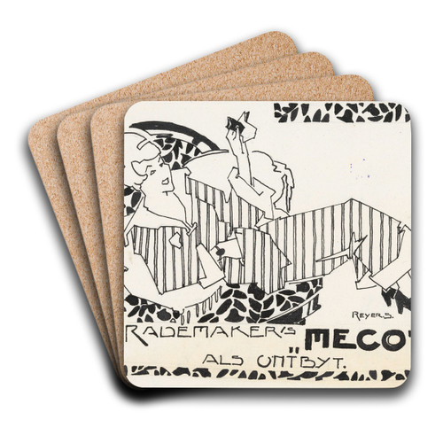 Ontwerp voor reclame voor `Rademaker's Meco' by Reijer Stolk Art Drink Coaster set