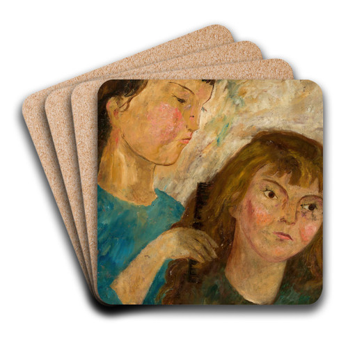 Toilette by Tadeusz Makowski Art Drink Coaster set Toilette by Tadeusz Makowski Art Drink Coaster set