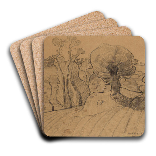 Paysage de Bretagne by Jan Verkade Art Drink Coaster set