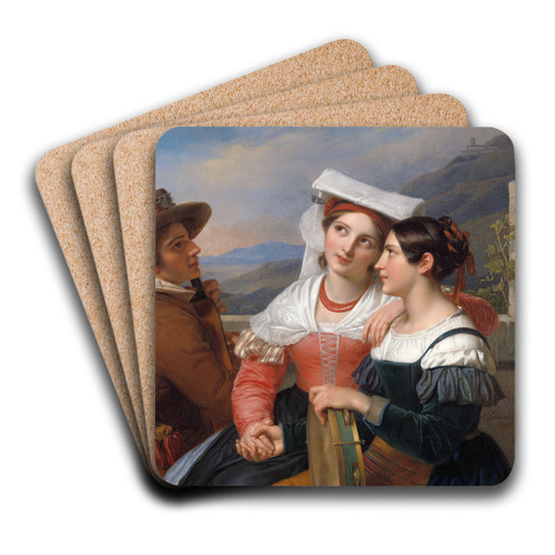 Of One Heart by Cornelis Kruseman Art Drink Coaster set