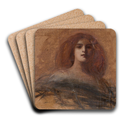 Red-haired woman by Franciszek murko Art Drink Coaster set