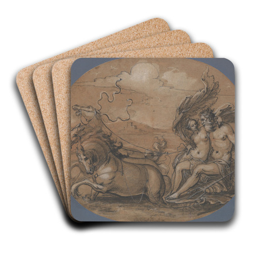 Neptune and Amphitrite by Hans Ulrich Franck Art Drink Coaster set