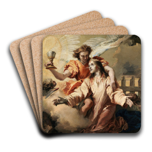 The Prayer In The Garden by Giovanni Domenico Tiepolo Art Drink Coaster set