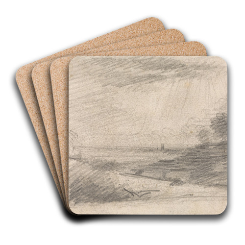 Dedham Vale from Langham by John Constable Art Drink Coaster set