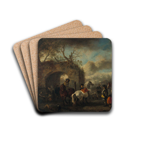 The Riding School by Philips Wouwerman Drink Coasters - set of 4
