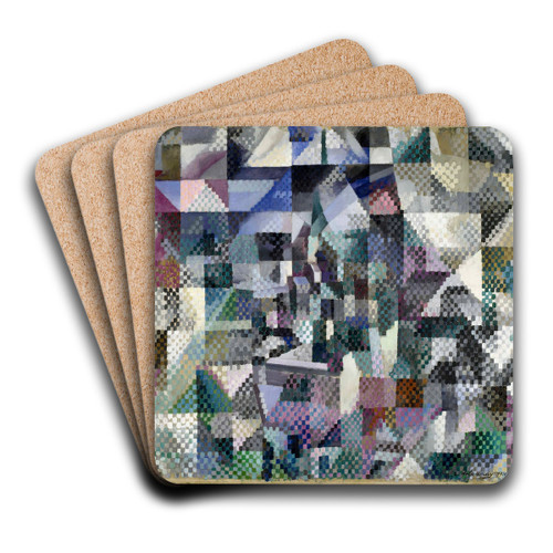Window on the City No. 3. by Robert Delaunay Art Drink Coaster set