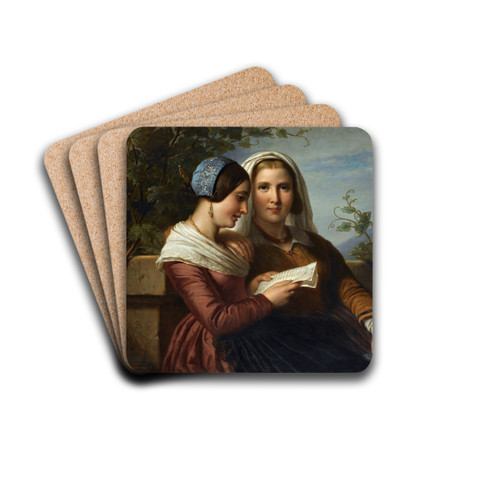 The Love Letter by Jan Adam Kruseman Drink Coasters - set of 4