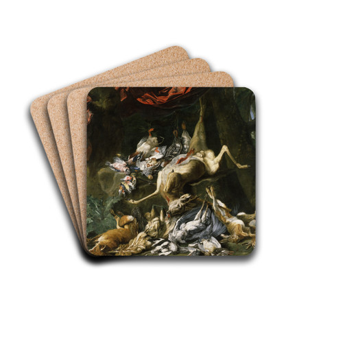 Still Life of Abundant Game by Jan Fyt Drink Coasters - set of 4 Still Life of Abundant Game by Jan Fyt Drink Coasters - set of 4