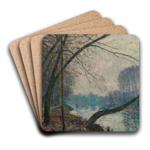 Matine d'octobre prs de Port-Marly by Alfred Sisley Art Drink Coaster set