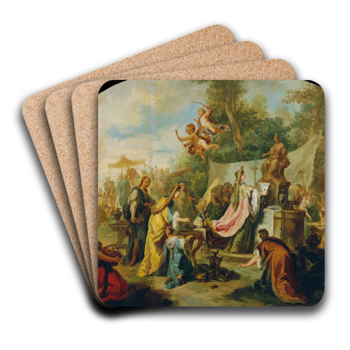 Antike Opferszene by Anton Kern Art Drink Coaster set