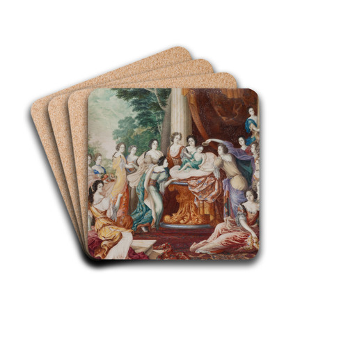Allegory of King Karl XII's birthday by David Klcker Ehrenstrahl Drink Coasters - set of 4