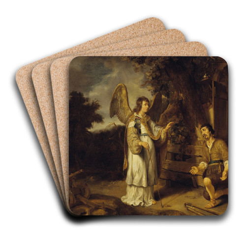 The Angel and Gideon by Gerbrand van den Eeckhout Art Drink Coaster set