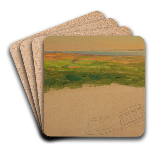 Landscape, near Syria or Greece by Frederic Edwin Church Art Drink Coaster set