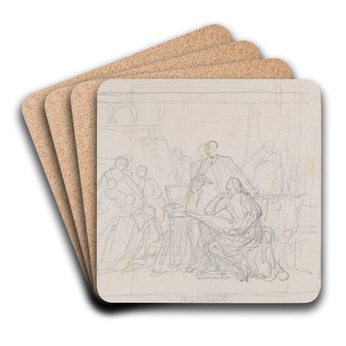 The Painter Raphael by Nicaise De Keyser Art Drink Coaster set