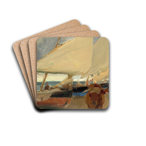 Playa de Valencia by Joaqun Sorolla Drink Coasters - set of 4