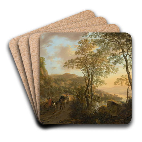 Italian Landscape by Jan Both Art Drink Coaster set