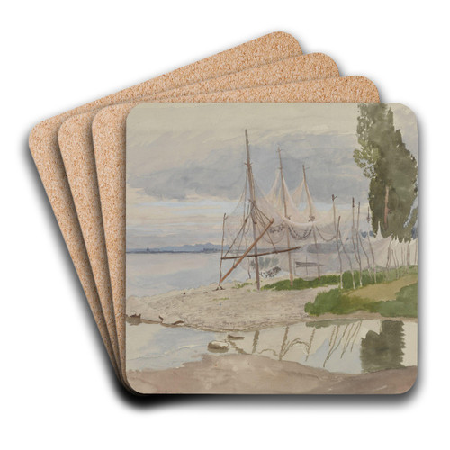 Untitled by Hans Gude Art Drink Coaster set