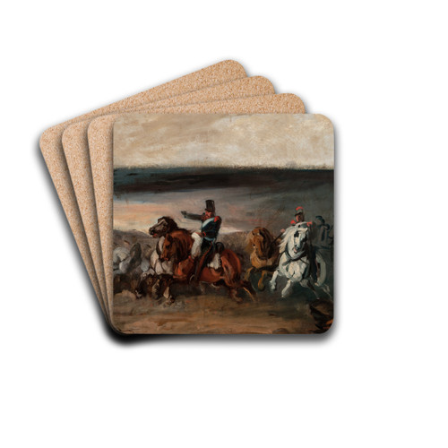 Attack of French Artillery by Piotr Michaowski Drink Coasters - set of 4