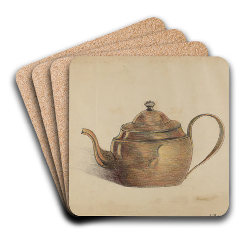 Teapot by Frank Nelson Art Drink Coaster set