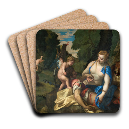 Venus Mourning Adonis by Paolo Veronese Art Drink Coaster set
