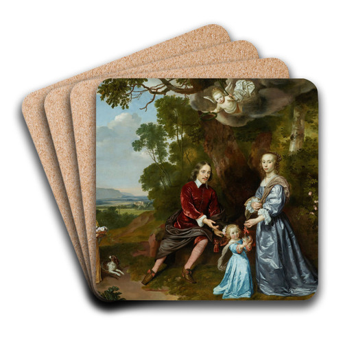 Portrait of the van der Graeff Family by Jan Mijtens Art Drink Coaster set