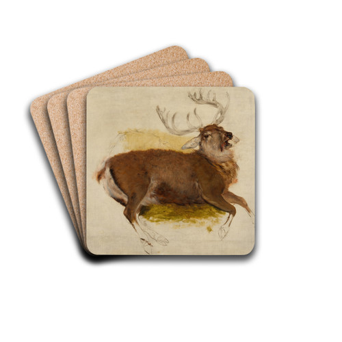 Dying Stag by Sir Edwin Henry Landseer Drink Coasters - set of 4