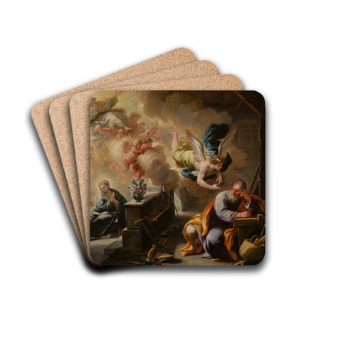 The Dream of St. Joseph by Luca Giordano Drink Coasters - set of 4