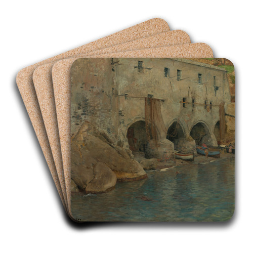 San Fruttuoso by Gustav Schnleber Art Drink Coaster set