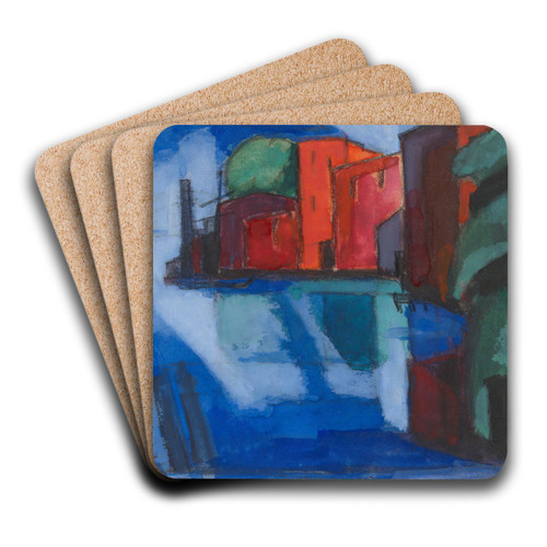 Early Spring, PassaicValley by Oscar Bluemner Art Drink Coaster set