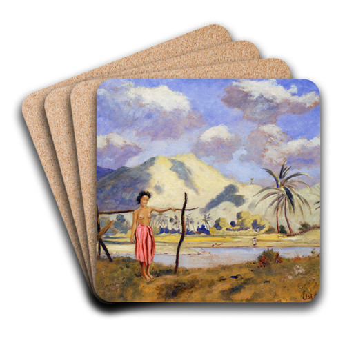Samoa by Louis Michel Eilshemius Art Drink Coaster set