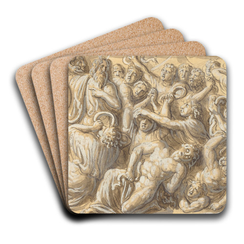 Moses and the Brazen Serpent by Luigi Ademollo Art Drink Coaster set