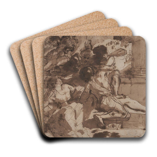 Samson Captured by the Philistines by Guercino Art Drink Coaster set