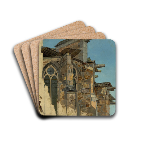 Altenberg Cathedral (Study) by Andreas Achenbach Drink Coasters - set of 4