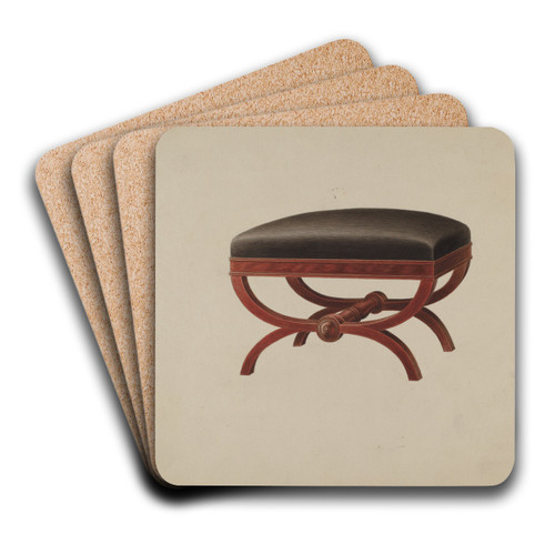 Stool by Frank Wenger Art Drink Coaster set