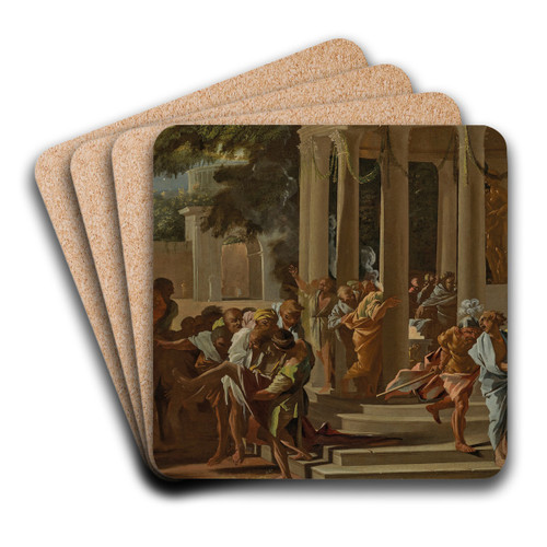 The Death of Sinorix by Pietro Testa Art Drink Coaster set