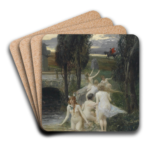 Nereiden by Eduard Veith Art Drink Coaster set